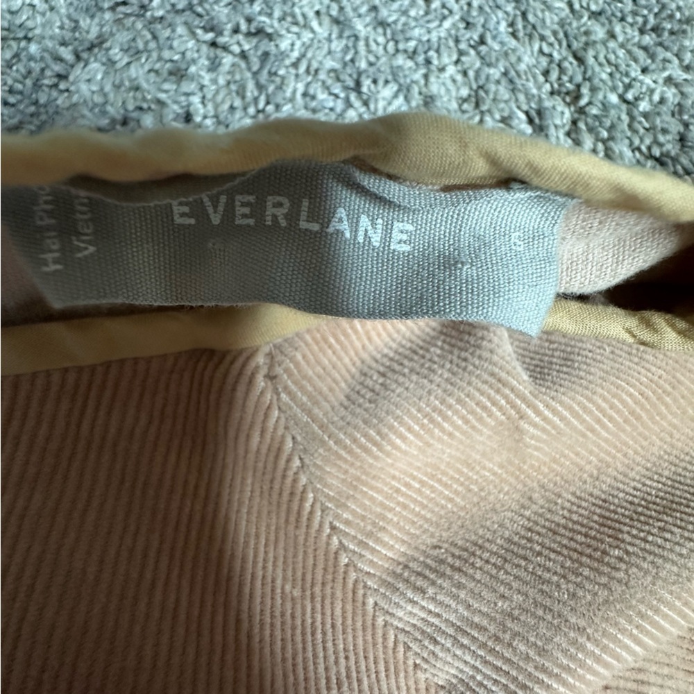 Everlane The Tiered Corduroy Midi Dress Small Tan pockets normcore cottagecore - Picture 9 of 14